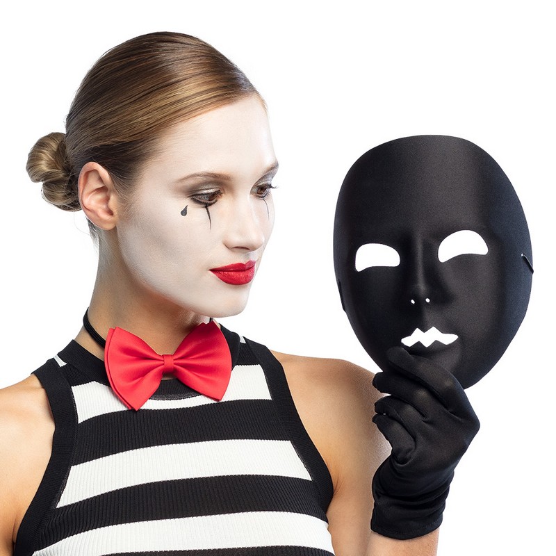 Mime Maske Sort