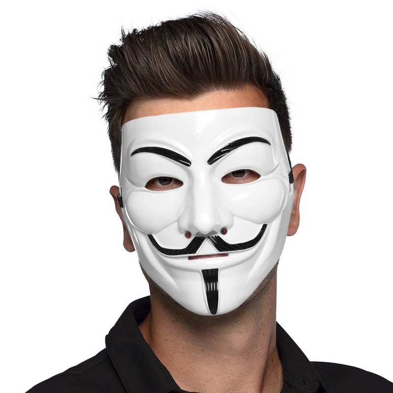 Anonymous Maske Hvid